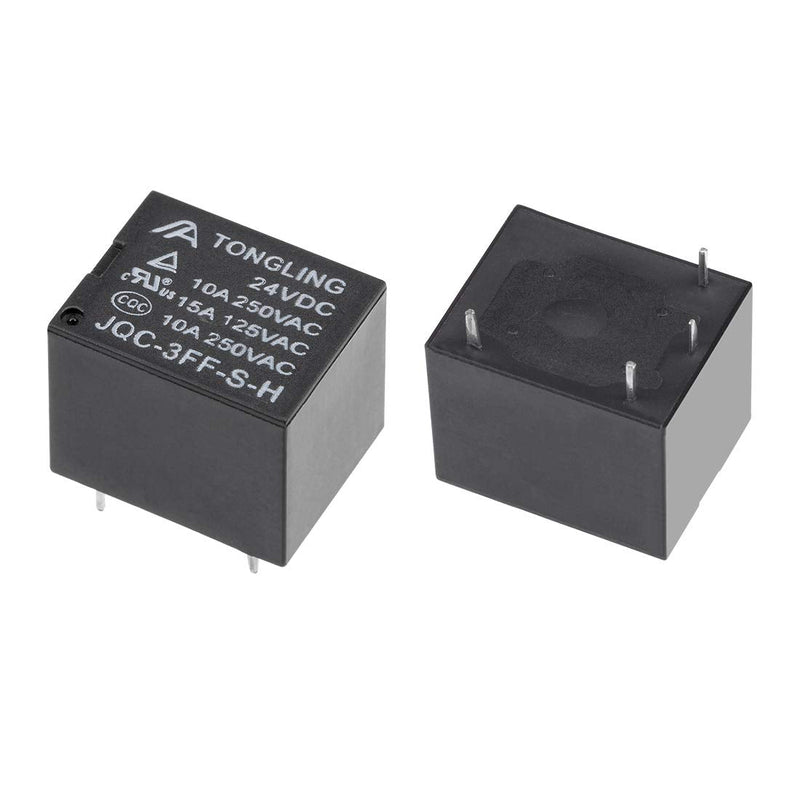 [Australia - AusPower] - uxcell 10 Pcs JQC-3FF-S-H DC 24V Coil SPST 4 Pin PCB Electromagnetic Power Relay 