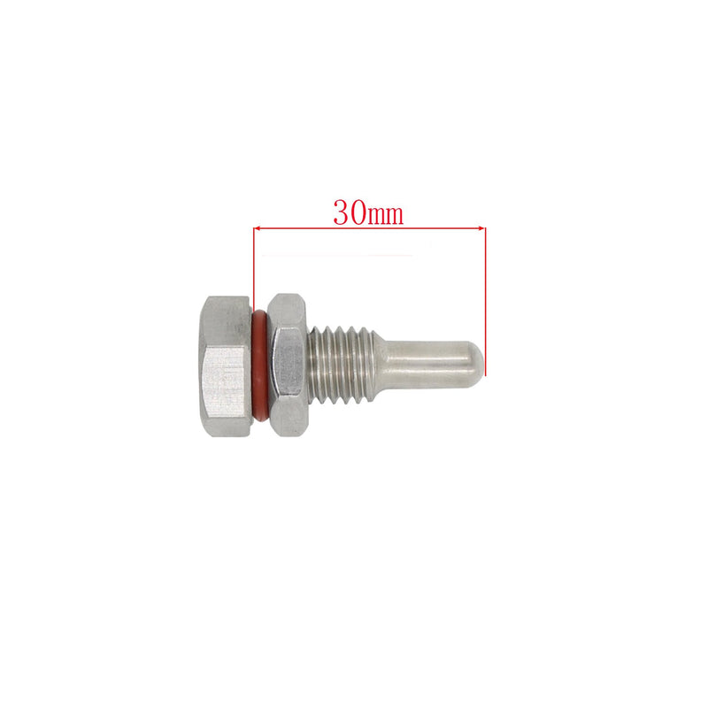 [Australia - AusPower] - Thermowell weldless m10x1.5 for thermocouple Homebrew Boiler Stainless Steel 304 Immersion of 30 50 100 150 200 300 400 500 (30mm) 30mm 
