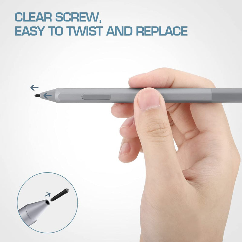 [Australia - AusPower] - TiMOVO Pen Tips for Surface Pen, (3 Pack, HB/2H/H Type) Original Surface Pen Tips Replacement Kit Fit Surface Pro 2017 Pen (Model 1776) and Surface Pro 4 Pen - Black H+2H+HB 