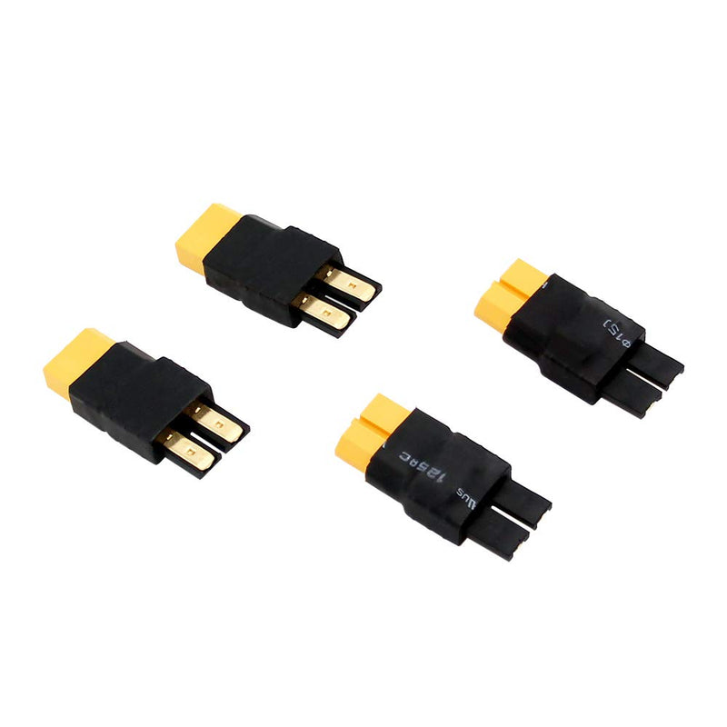 [Australia - AusPower] - 4pcs Compatible with TRX Male to XT60 / XT-60 Female Connector Adapter(BDHI-87) 