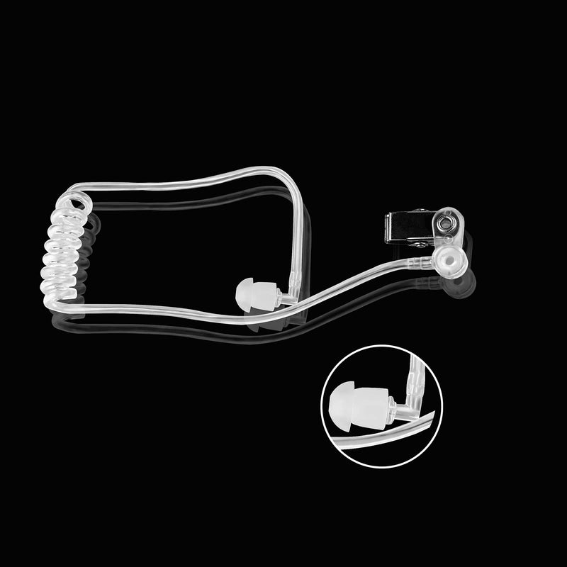 [Australia - AusPower] - Retevis EAK005 Walkie Talkie Earpiece with Mic 2 Pin, Earpiece with Coil Tube, Compatible with Retevis RT22 RT21 H-777 RT68 RT19 UV-5R Walkie Talkies, Acoustic Tube 2 Way Radio Headset (4 Pack) 