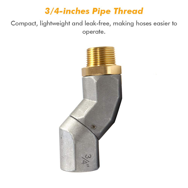 [Australia - AusPower] - 3/4 Inch Fuel Hose Swivel 360 Rotating Connector for Fuel Nozzle Multi Plane Fuel Plane Swivel 