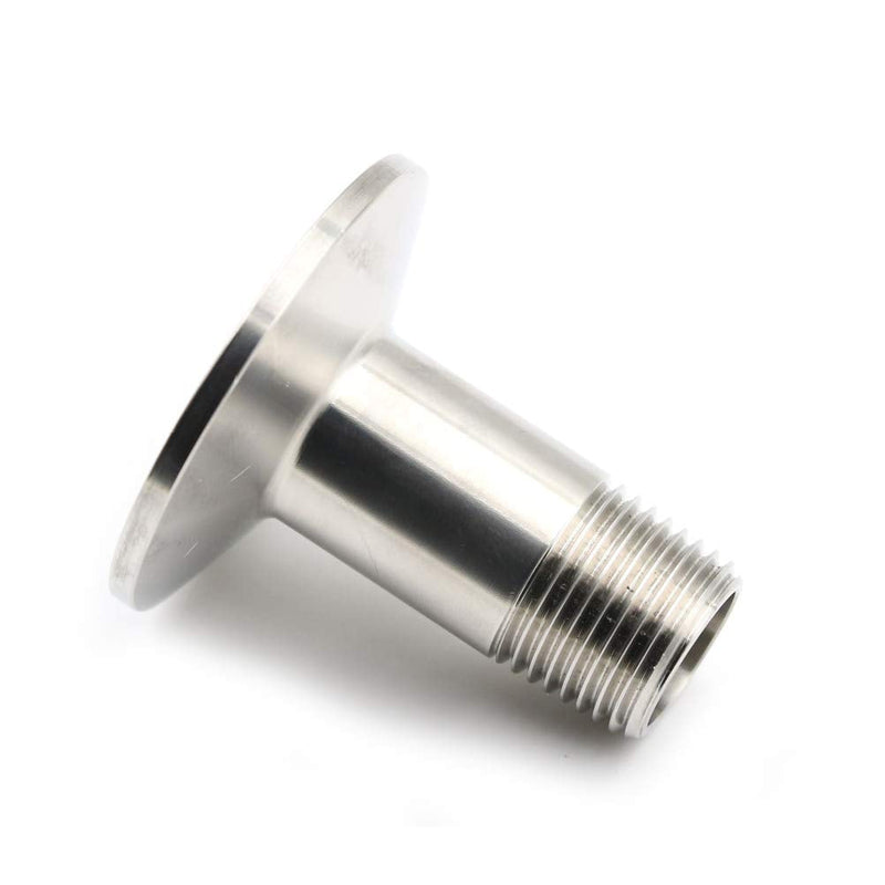 [Australia - AusPower] - Beduan 1.5" Tri Clamp to 1/2" NPT Male Stainless Steel Sanitary Fitting Home Brew Connector (Ferrule OD 50.5mm) 