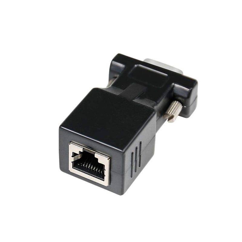[Australia - AusPower] - DTECH DB9 to RJ45 Serial Adapter RS232 Female to RJ-45 Female Ethernet Converter Compatible with Standard 9 Pin RS-232 Devices DB9 female to RJ45 