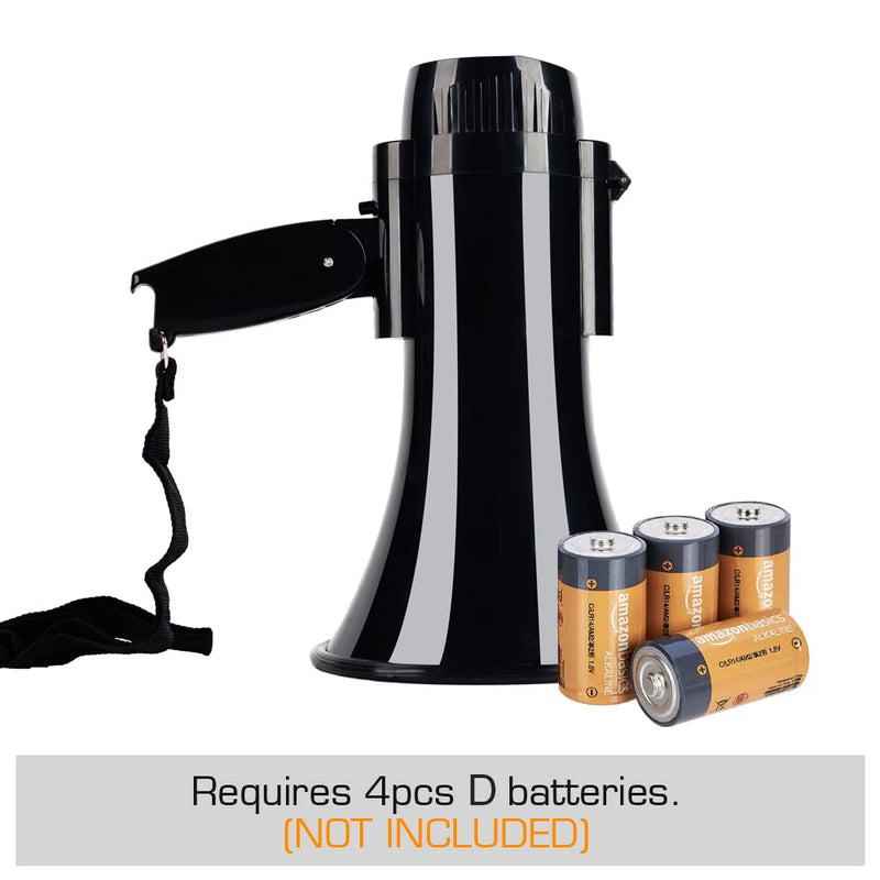 [Australia - AusPower] - Loudmore 30 Watt Power Portable Megaphone Bullhorn Speaker Voice, Siren/Alarm and 240S Recording with Volume Control and Strap 