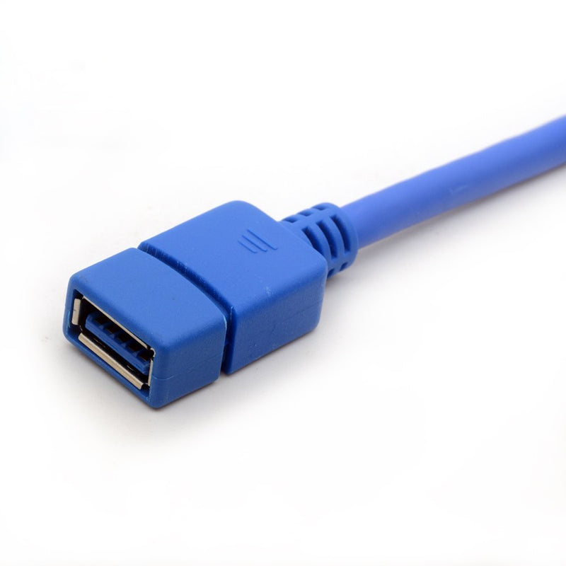 [Australia - AusPower] - BSHTU 50cm USB 3.0 Extension Cable Left Right Angle 90 Degree Adapter Type A Male to Female High Speed Connection Super Fast 5Gbps Data Transfer Sync Charger Lead (Light) Light 