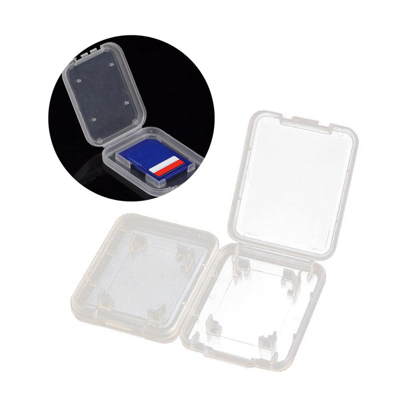 [Australia - AusPower] - 20 Pcs Plastic Memory Card Storage Case Compatible with SD MMC/SDHC PRO Duo White 