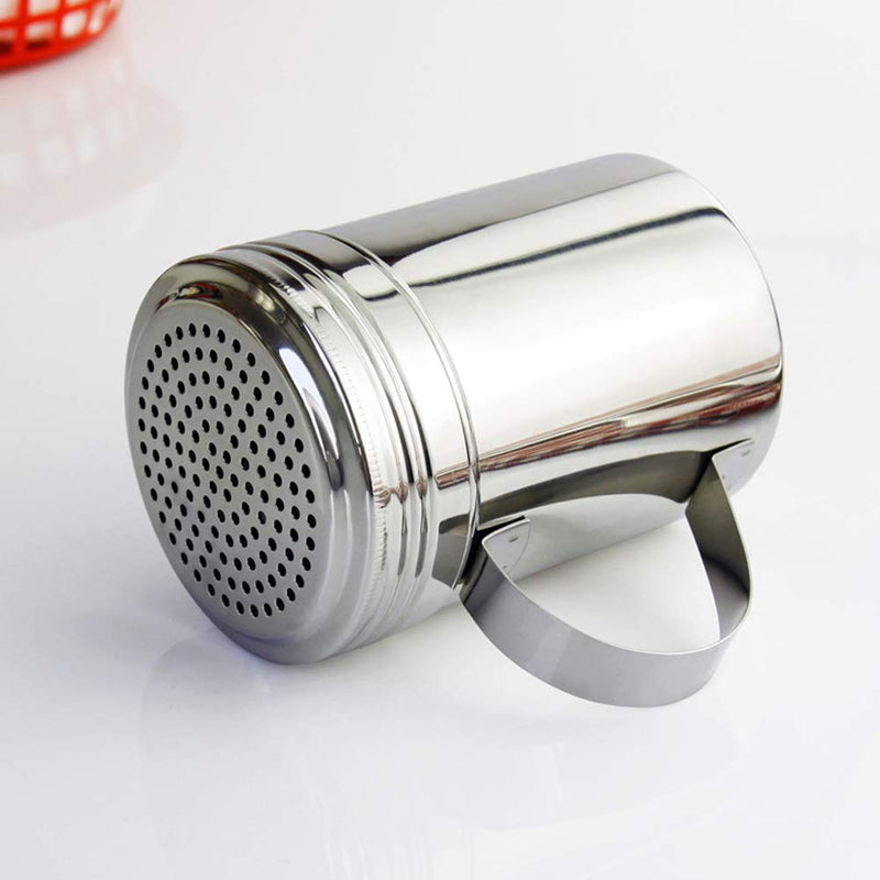 [Australia - AusPower] - Stainless Steel Versatile Dredge Shaker Salt Steel Shaker With Handle, Powder Sugar Shaker with Lid for Pepper, Salt, Seasonings, Spice Can Container Tins for Home(size:S) s 