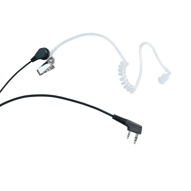 [Australia - AusPower] - Caroo Kenwood Radio Earpiece 2 Pin Covert Acoustic Tube Headset with Mic PTT for Baofeng UV-5R BF-888S BF-F8HP BF-F9 UV-82 UV-82HP UV-82C Kenwood TK-2107 TK-3107 Walkie Talkies Two Way Radio,2 Pack 