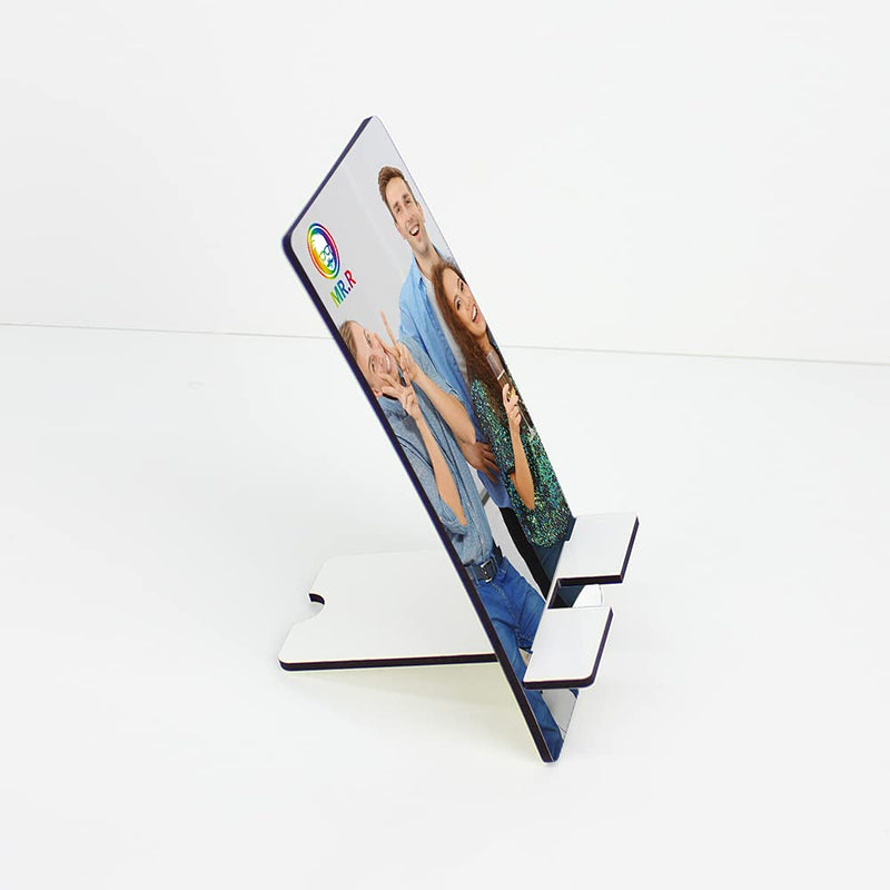 [Australia - AusPower] - MR.R 5 Pieces Sublimation Blanks Cell Phone Stand Holder MDF Sublimation Desktop Phone Holders Smartphone Tablet Stands DIY Portable Craft Phone Bracket for Table Nightstand Home Office 