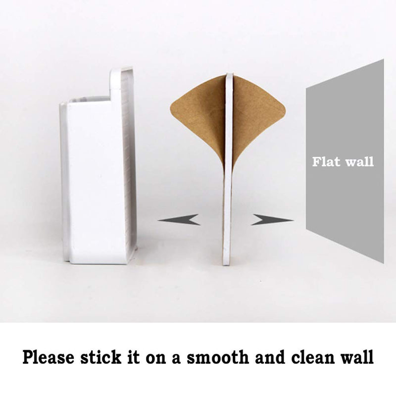 [Australia - AusPower] - 2 Pcs Wall Mount Phone Holder with 3M Adhesive Phone Stand with Data Cable Receiving Hole, Phone Charger Stand Remote Control Storage Box for Bedroom, Kitchen, Bathroom, Office (Black) Black 