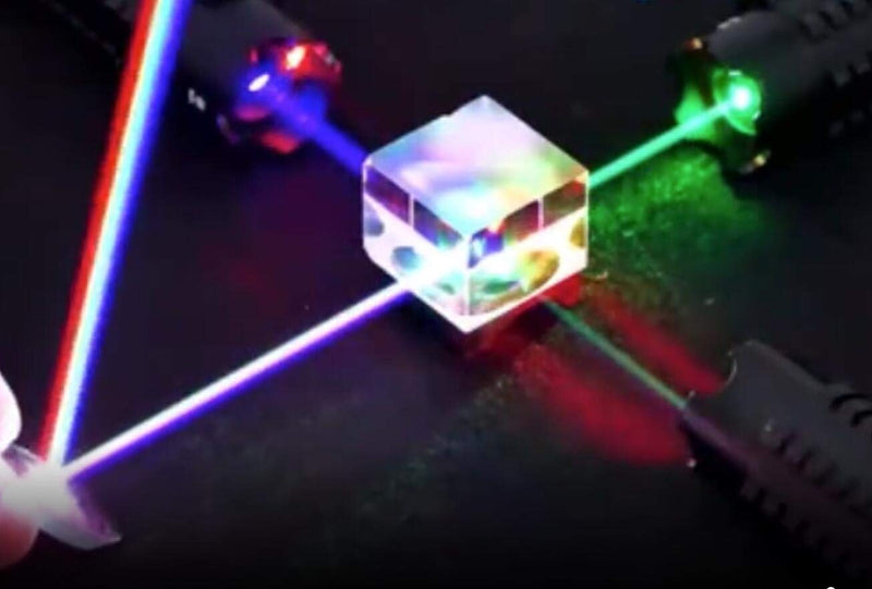 [Australia - AusPower] - StayMax X-Cube RGB Prism Dispersion Prism for Physics and Decoration 1.33inX1.33inX1.33in(3.4x3.4x3.4cm) 