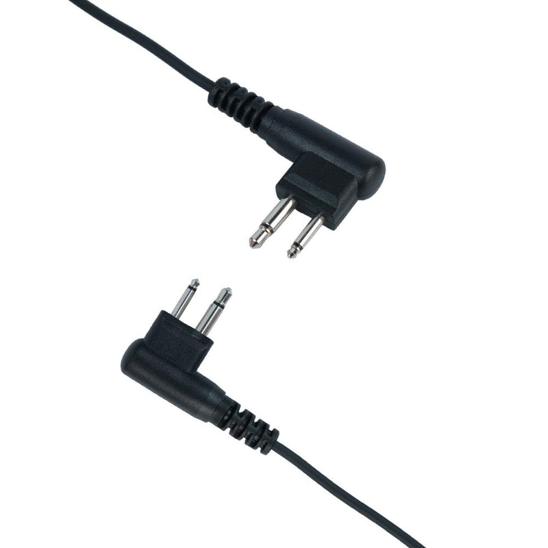 [Australia - AusPower] - Klykon 2 Pin D Shape Earpiece Headset with Mic Ptt for Motorola 2 Way Radio Wakie Talkie CP200 CP200D CLS1110 CLS1413 CLS1450(4 Pack) 