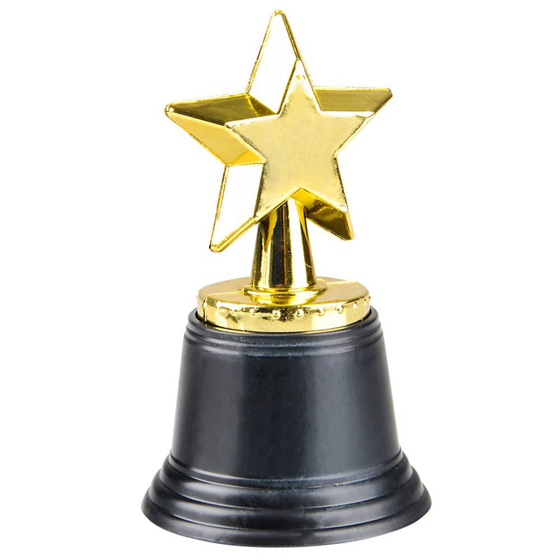 [Australia - AusPower] - Star Trophy Awards - Pack of 12 Bulk - 4.5 Inch, Gold Award Trophies for Kids Party Favors, Props, Rewards, Winning Prizes, Competitions for Kids and Adults by Bedwina 