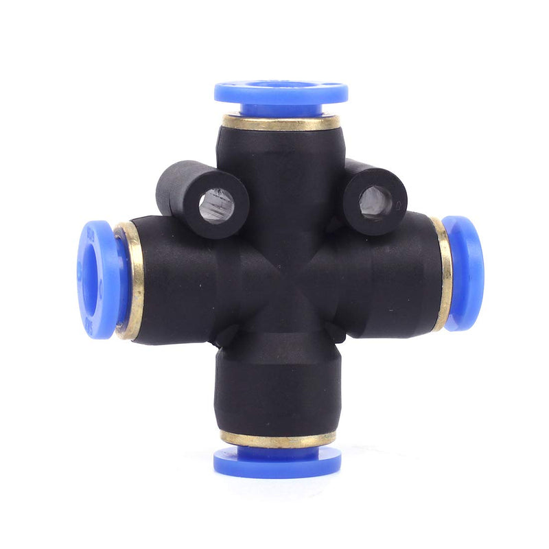 [Australia - AusPower] - SNS SPXL-5/32 5/32" Tube OD Union Cross Type Plastic Push to Quick Connect Tube Fitting(10 PCS) 