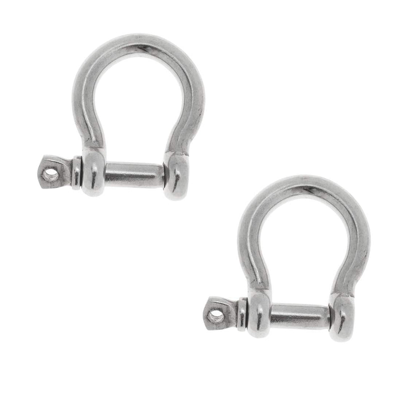 [Australia - AusPower] - Rannb Anchor Shackle 304 Stainless Steel Screw Pin Bow Shackle 10mm 3/8" - 2pcs 10mm 3/8" Shackle Dia 