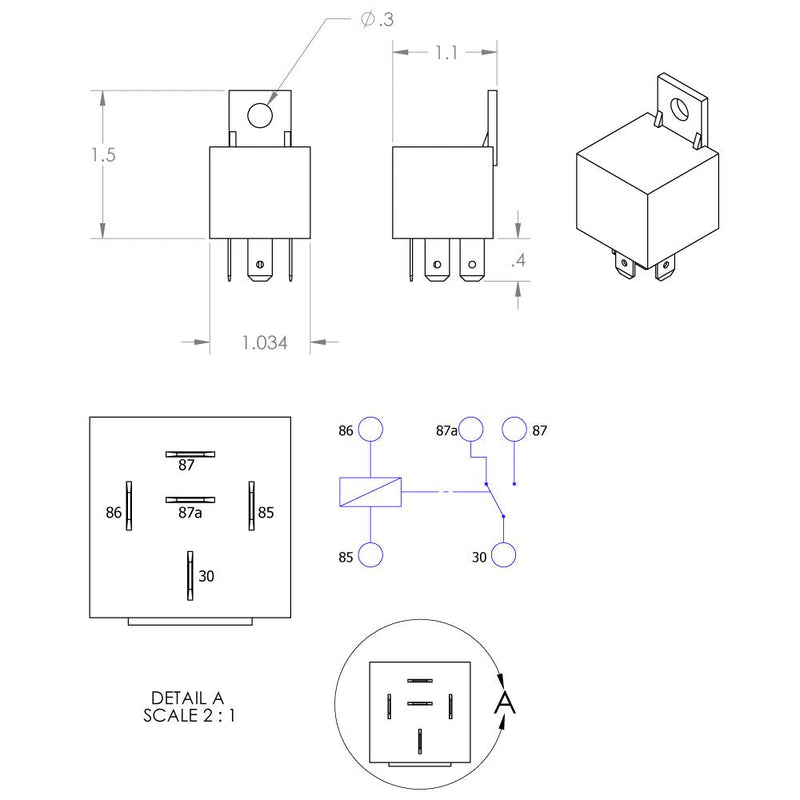 [Australia - AusPower] - Temco Industrial 10 LOT CN0169 12 V 30 Amp Bosch Style S Relay SPDT Automotive 2 Year Warranty 