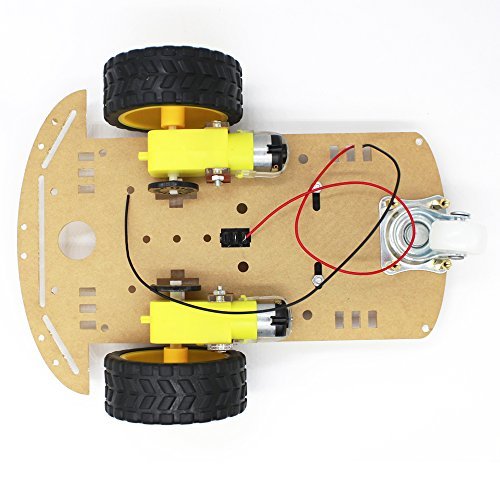 [Australia - AusPower] - YIKESHU 2WD Smart Robot Car Chassis Kit with Speed Encoder Battery Box for Kids Teens DIY 