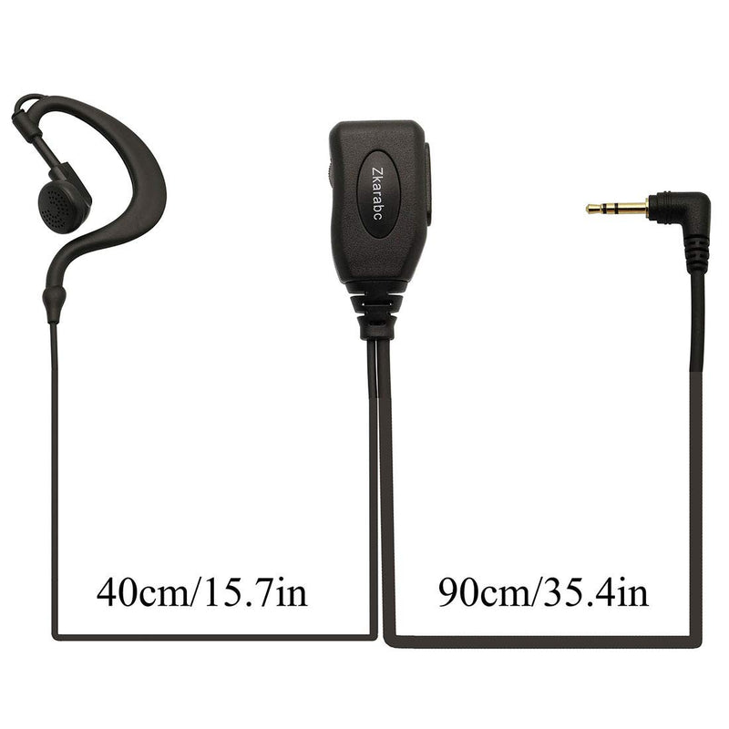 [Australia - AusPower] - Walike Talkie Earpiece with Mic 1 Pin 2.5mm G Shape Adjustable Volume Headset Compatible with Motorola Radios Talkabout MH230R MH230TPR MR350R MS350R MT350R(5 Pack) 