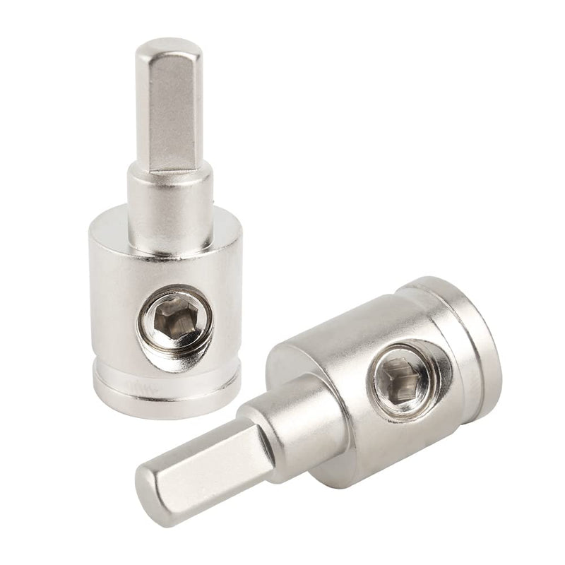 [Australia - AusPower] - Amp Input Reducer Brass with Nickel Plated 0 Gauge Car Audio Power/Ground Amp Input Reducer Adapter 2Pcs Silver 