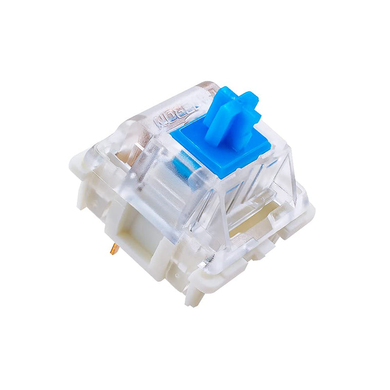 [Australia - AusPower] - 66 Pieces Gateron KS-9 Blue Switches for Mechanical Keyboards, 3-pin White-Shell Supporting SMD RGB Light 