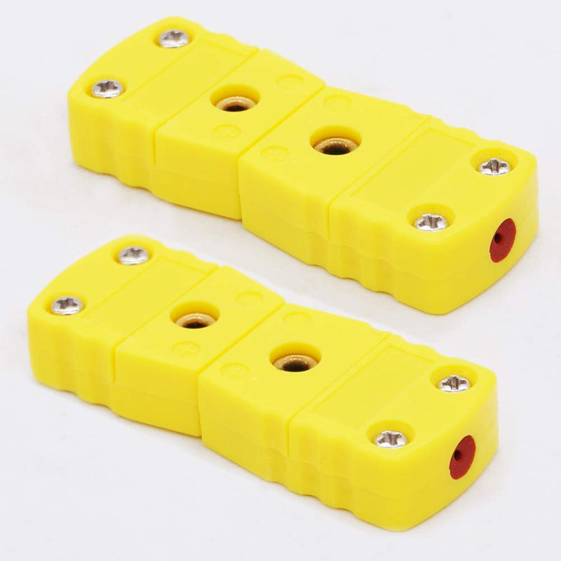 [Australia - AusPower] - Twidec/2 Pair K Type Male Female Thermocouple Plug Adapter Cable Wire Connector 