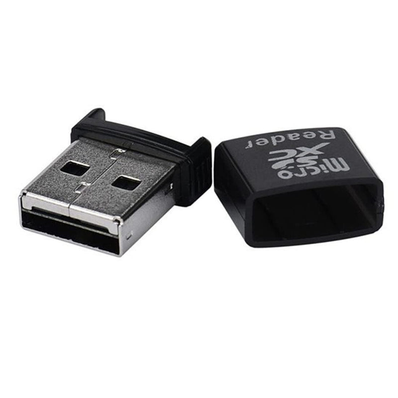 [Australia - AusPower] - TXY USB 2.0 Mini Card Reader Mini Super Speed USB 2.0 Micro SD/SDXC TF Card Reader Adapter Laptop Accessories (Black) Black 