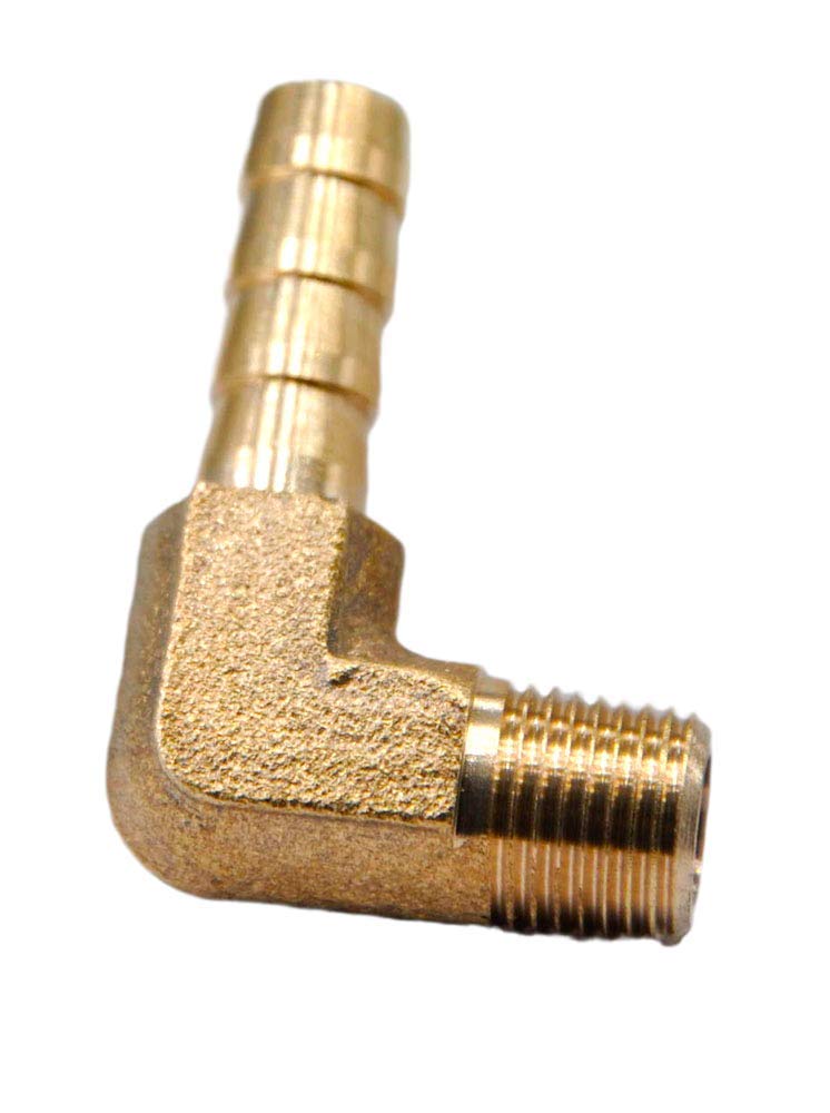 [Australia - AusPower] - HZFJ 2pcs Brass Hose Fitting,90 Degree Elbow 1/4" Hose Barb x1/8" NPT Barbed Pipe Fitting,Water/Fuel/Air Hose Connector 