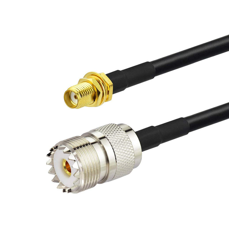 [Australia - AusPower] - Bingfu Ham Radio Antenna Adapter Cable SMA Female to UHF SO239 Female RG58 Coaxial Jumper Cable 60cm 2 feet for Handheld Ham Radio Two Way Radio Kenwood Wouxun Baofeng BF-F8HP UV-5R UV-82 BF-888S GT-3 