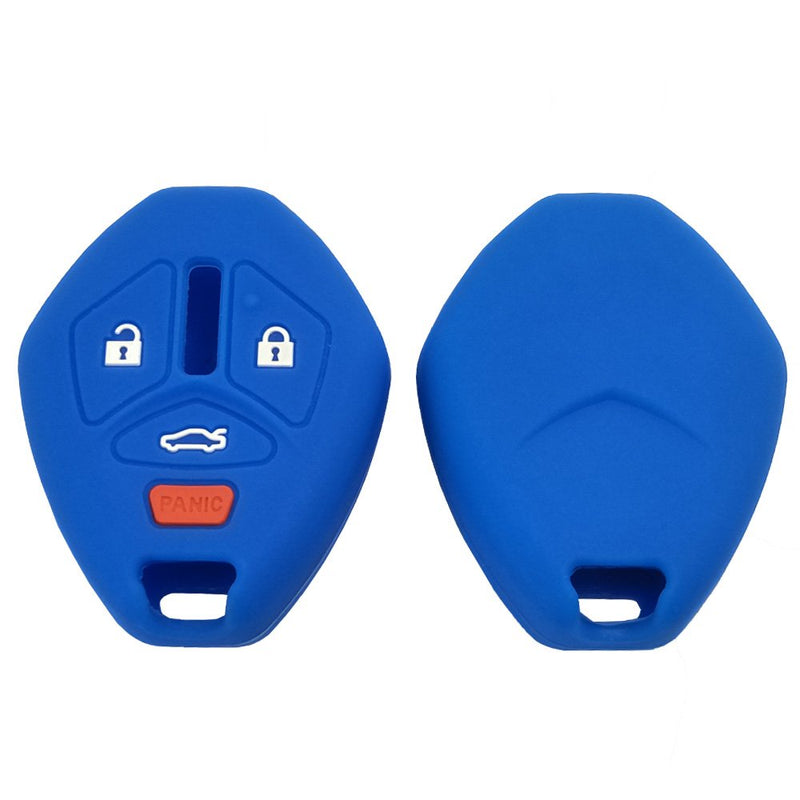 [Australia - AusPower] - Horande Silicone Protector Key Fob Cover Case fit for Mitsubishi Eclipse Lancer Endeavor Galant Outlander Keyless Entry Key Fob (Black+Blue) Black+orange 