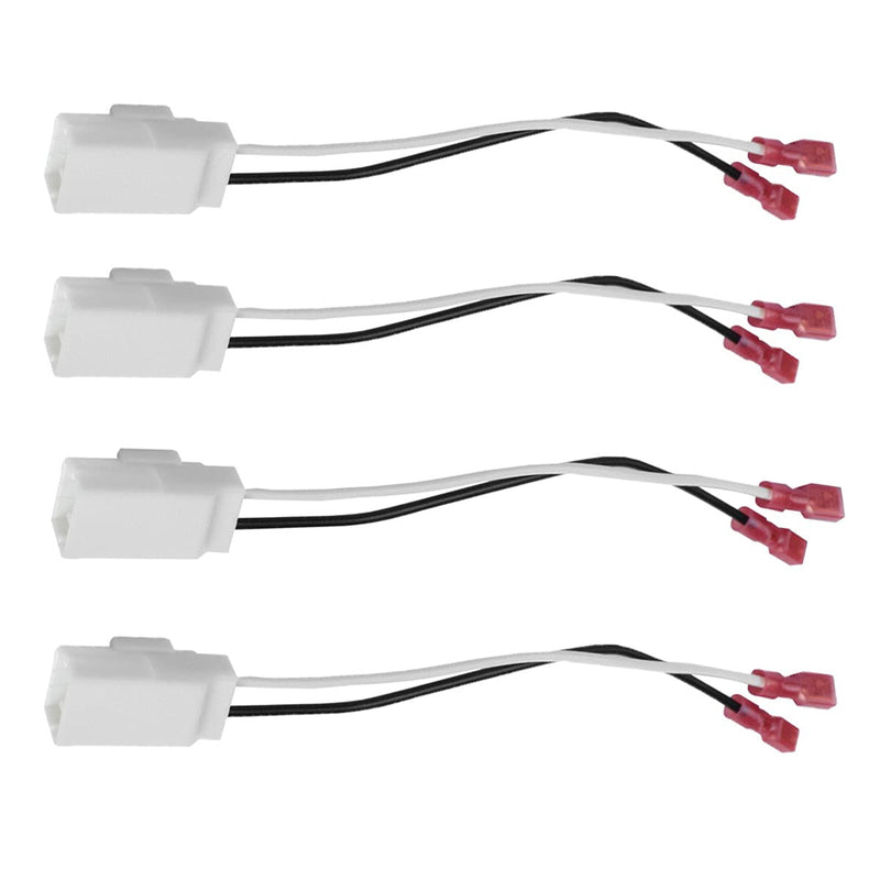 [Australia - AusPower] - 4 Pack Speaker Harness for Jeep Dodge Chrysler Models Front Rear Door Speaker Wiring Harness Adapter 72-6514 - Door Speaker Replacement Speaker Wire Harness 