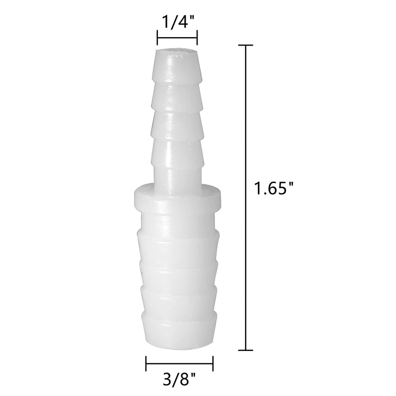 [Australia - AusPower] - Bonsicoky 5Pcs Plastic Hose Barb Reducer Fitting, 3/8" to 1/4" Hose Barb Union Adapter Connector Pipe Hose Fitting 3/8" x 1/4" Hose Bar 