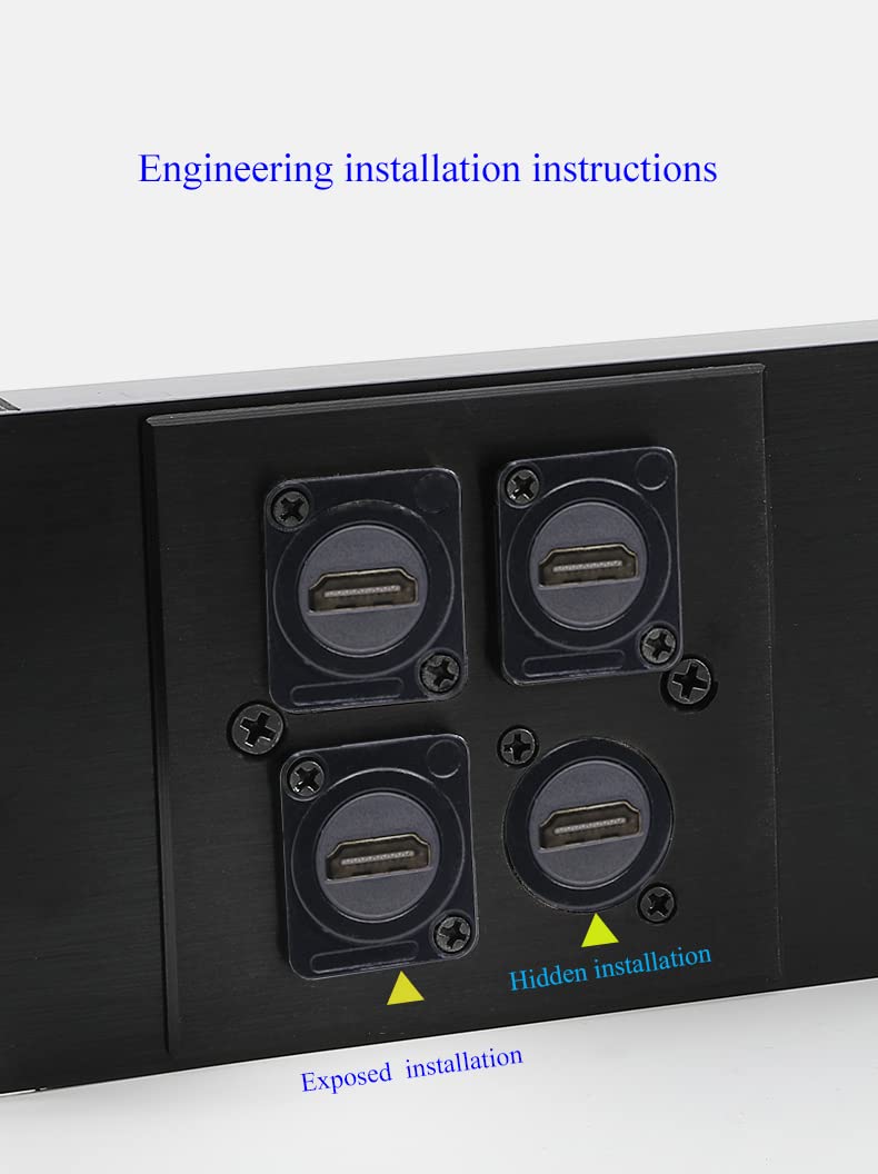 [Australia - AusPower] - QIANRENON HDMI D Panel Mount Connector Socket HDMI Female to Female Coupler Adapter Converter 