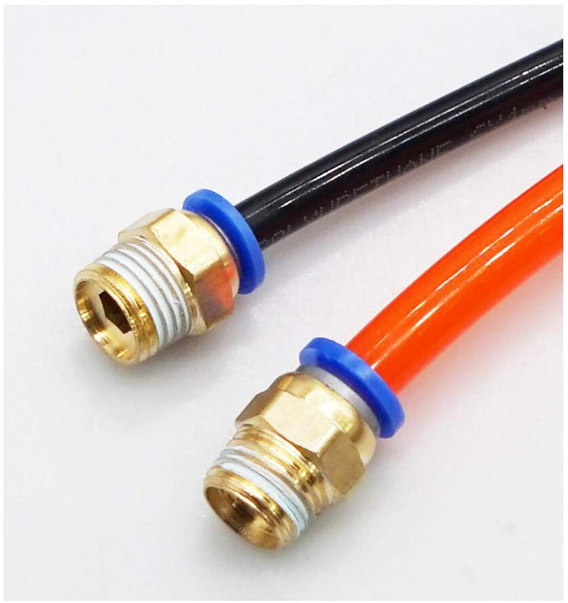 [Australia - AusPower] - PC4-01 Push to Connect Fittings, 4mm Tube OD x 1/8” G Thread, Straight Pneumatic Quick Fitting Air Line Connector 20Pcs 4mm OD x 1/8” G 
