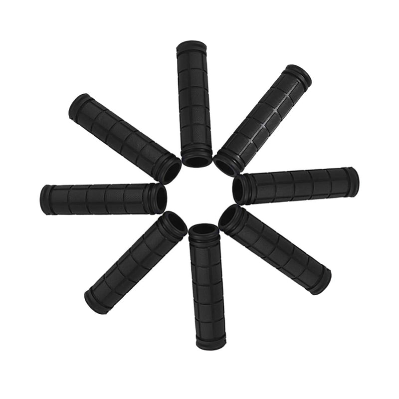 [Australia - AusPower] - Bicycle Handlebar Grips, 4 Pairs, Non Slip Rubber Mountain Bike Handlebar BMX/MTB Bike Grips for Kids Girls Boys, Black 