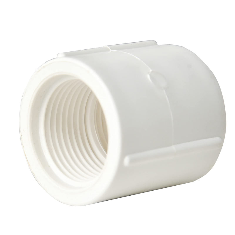 [Australia - AusPower] - FangKingNo 10pcs 0.5Inch female to female threaded PVC Fittings pipe fitting Female Coupling (Female x Female Pipe Thread) Coupler Connector White (1/2") 1/2 Inch 