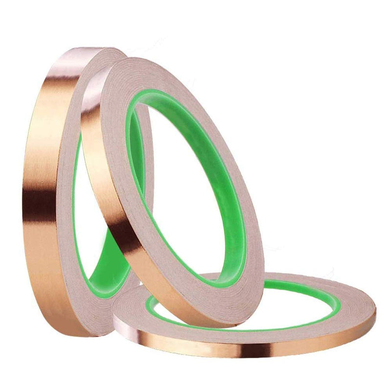 [Australia - AusPower] - Eyech 3 Sizes Copper Foil Tape Conductive Self Adhesive Heat Insulation Copper Tape for EMI Shielding Stained Glass Electrical Repairs Grounding 