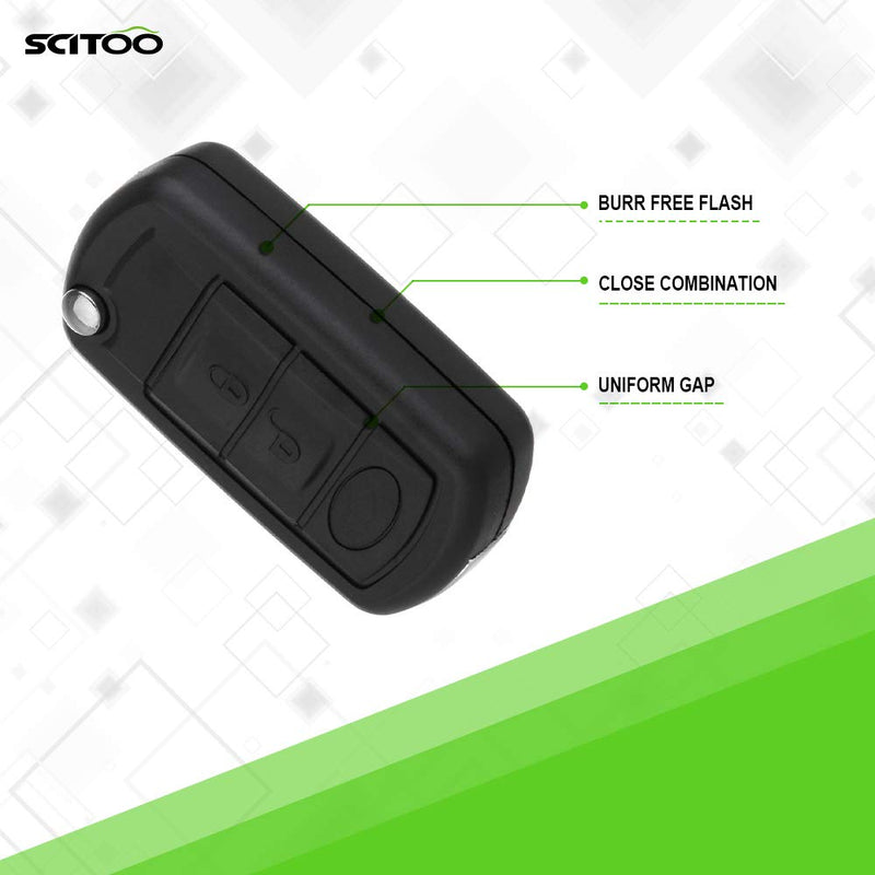 [Australia - AusPower] - SCITOO 1X Uncut 3 Buttons Car Key Fob Keyless Entry Remote Replacement for Land Rover Discovery/ LR3/ Range Rover/Range Rover Sport 057182-s 