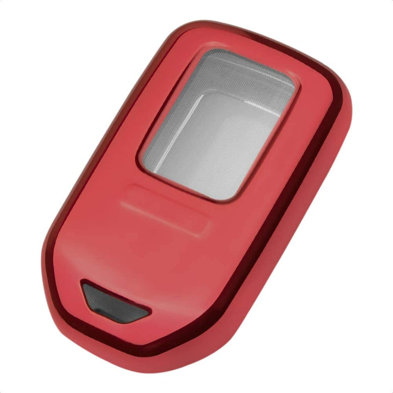 [Australia - AusPower] - TANGSEN Smart Key Fob Case Red TPU Cover Compatible with Honda Accord Hybrid Civic CROSSTOUR CR-V CR-Z FIT HR-V Odyssey EX-L Touring Pilot Elite Ridgeline 3 4 5 6 7 Button Keyless Entry Remote Universal Button 