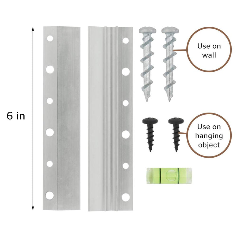 [Australia - AusPower] - National Hardware N260-146 N260146 HD MIR/PIC 6IN Wall Hanger, 6 inch, Aluminum 
