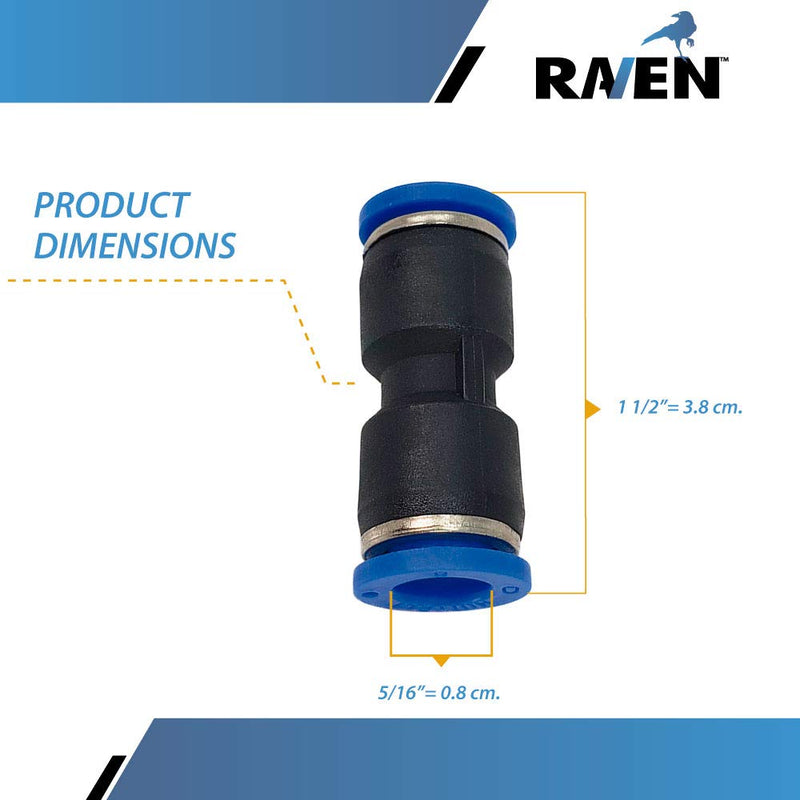 [Australia - AusPower] - Quick Connect Tube Fitting 5/16 or 8mm – Push to Connect Fitting (10) 10 