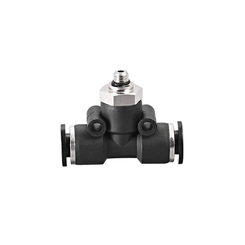 [Australia - AusPower] - uxcell Plastic Tee Push to Connect Tube Fittings 6mm Tube OD X M5 Male Thread Push Lock 3pcs 