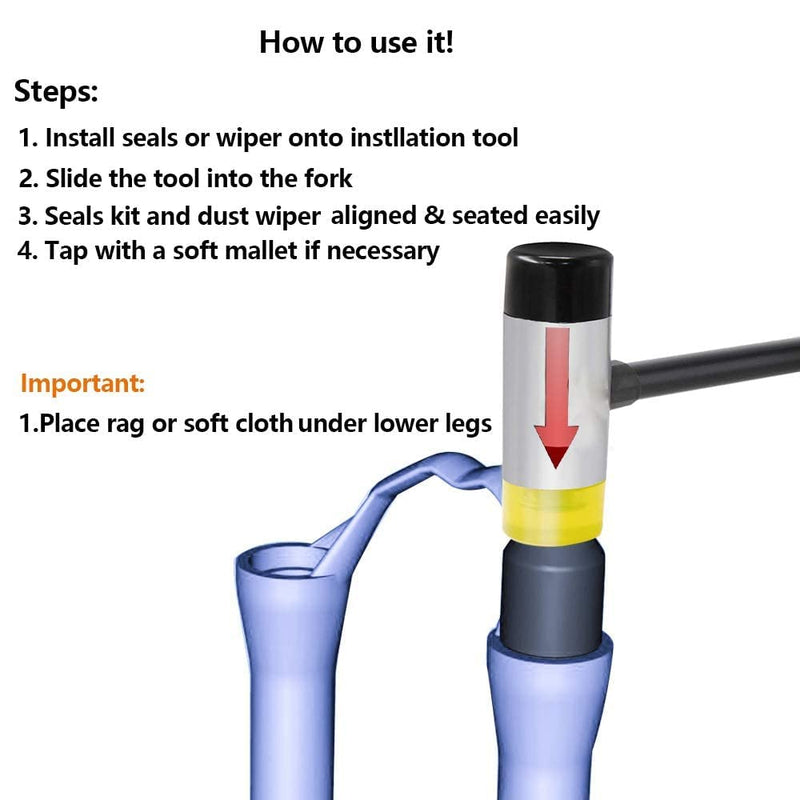 [Australia - AusPower] - 38mm Dust Seal Installation Tool Dust Wiper Guide Driver Compatible for Fox 38 Rockshox Domain Zeb Fork 