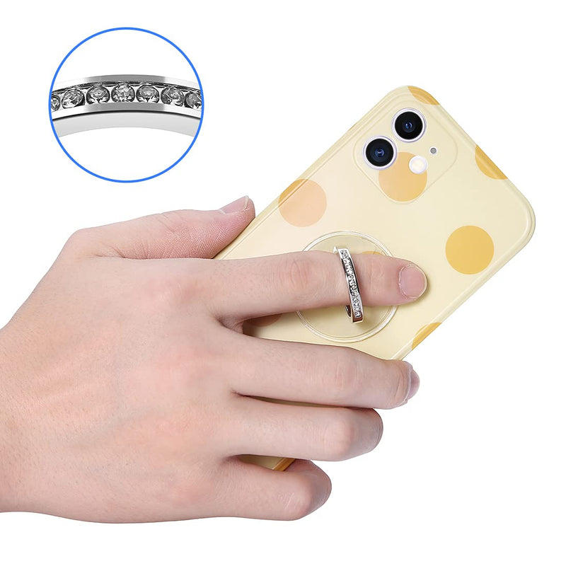 [Australia - AusPower] - Transparent Cell Phone Ring Stand Holder Phone Ring Holder Finger Grip Loop Finger Ring Stand (Black Sliver Gold Rose Gold (Square)) Black Sliver Gold Rose Gold (Square) 