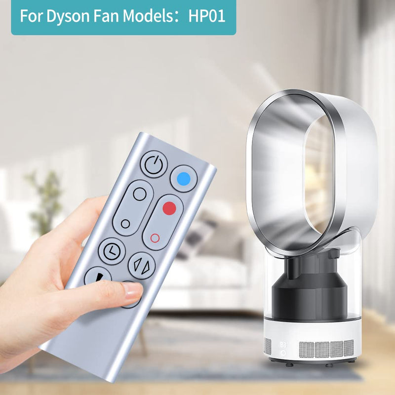 [Australia - AusPower] - PZL New 967197-13 Replacement for Dyson Pure Hot+Cool Fan Purifying Heater Remote Control HP00 HP01 (Silver) 