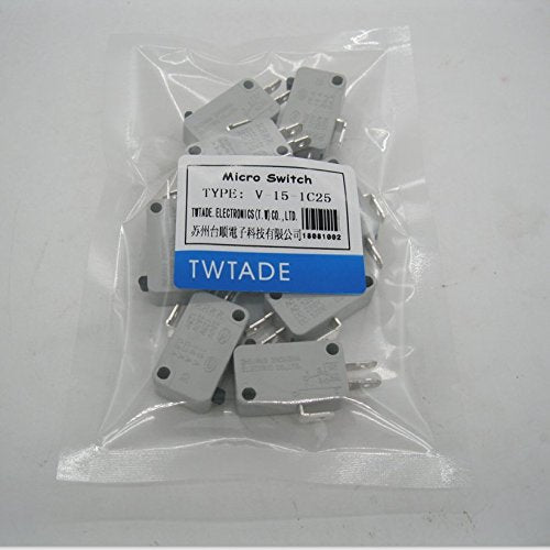 [Australia - AusPower] - TWTADE / 10pcs Universal Microwave Door Oven Freezer Micro Limit Switch Series AC/DC 125V 250V V-15-1C25 Snap Action for Arduino 