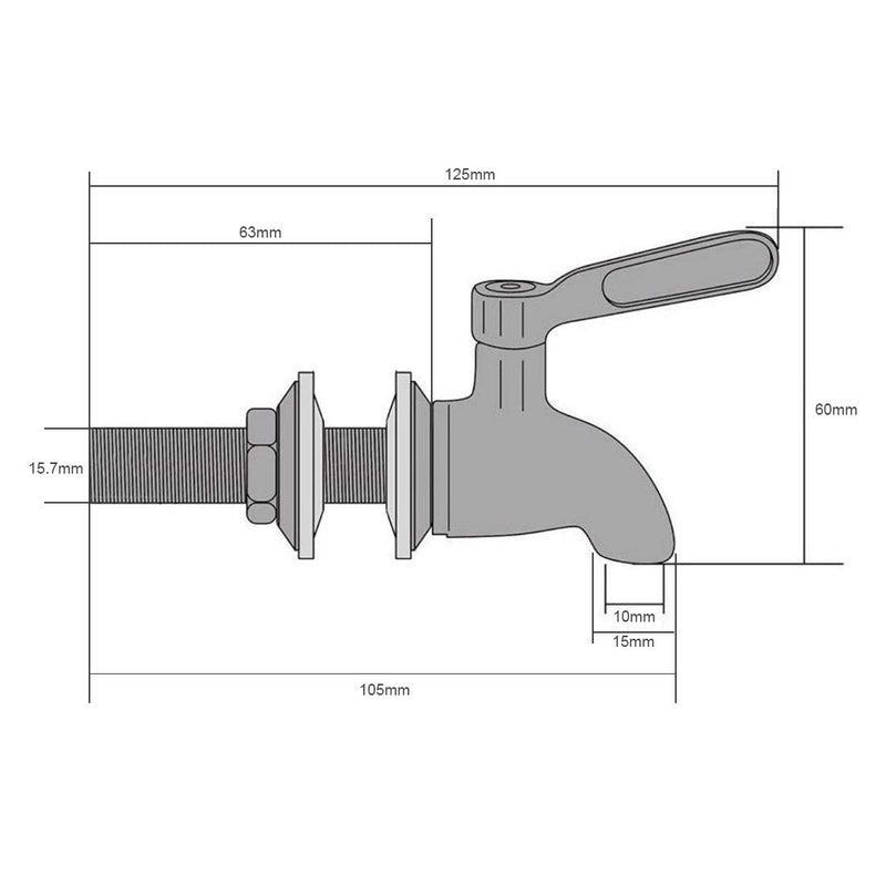 [Australia - AusPower] - Stainless Steel Watermelon Keg Tap Kit - [Leakproof] [NO Clog] Pumpkin Fruit Keg Tapping with Coring Tool, [Adjust Shank] DIY Watermelon Spigot for Cocktail Party-Tea Drink Dispenser Spout Silver 