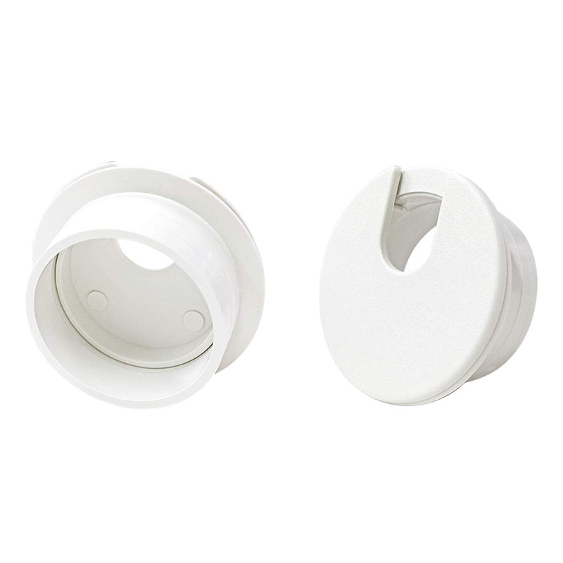 [Australia - AusPower] - 6pcs Desk Grommet 1-3/8 inch Plastic Wire Cord Cable Grommets Hole Cover for Office PC Desk Cable Cord Organizer (White) White 35mm/ 1-3/8 Inch Mounting Hole Diameter 