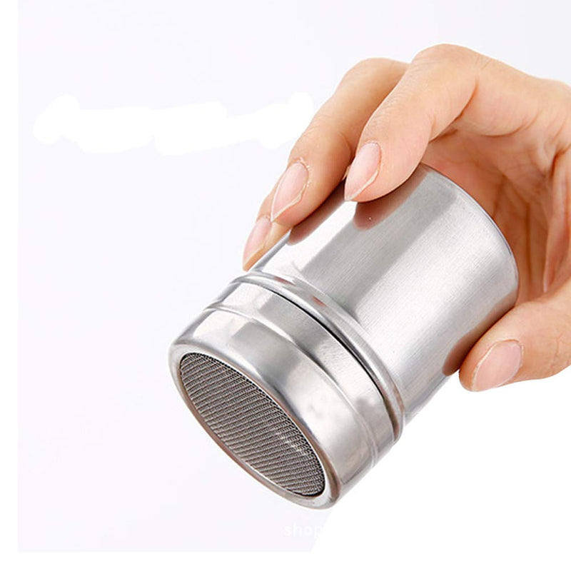 [Australia - AusPower] - Set of 3Pcs Powder Sugar Shaker with Lid,Stainless Steel Fine Mesh Shaker, for Sifter Cocoa,Cinnamon Powder,Icing Sugar,Chocolate Coffee (Small) 3 Small 
