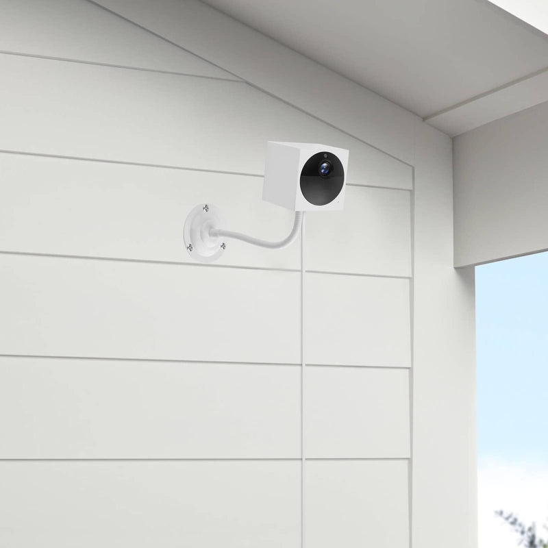 [Australia - AusPower] - Mippko 2 Pack Camera Flexible Wall Mount Holder for Arlo/Blink/Reolink/Nest/Wyze/SimpliSafe Security Camera,Adjustment 8 inch Long Gooseneck Arm with Metal Base,1/4"-20 Threaded Screw,White White 